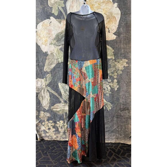 New Free People Parker Patchwork Maxi Dress L - Picture 5 of 10